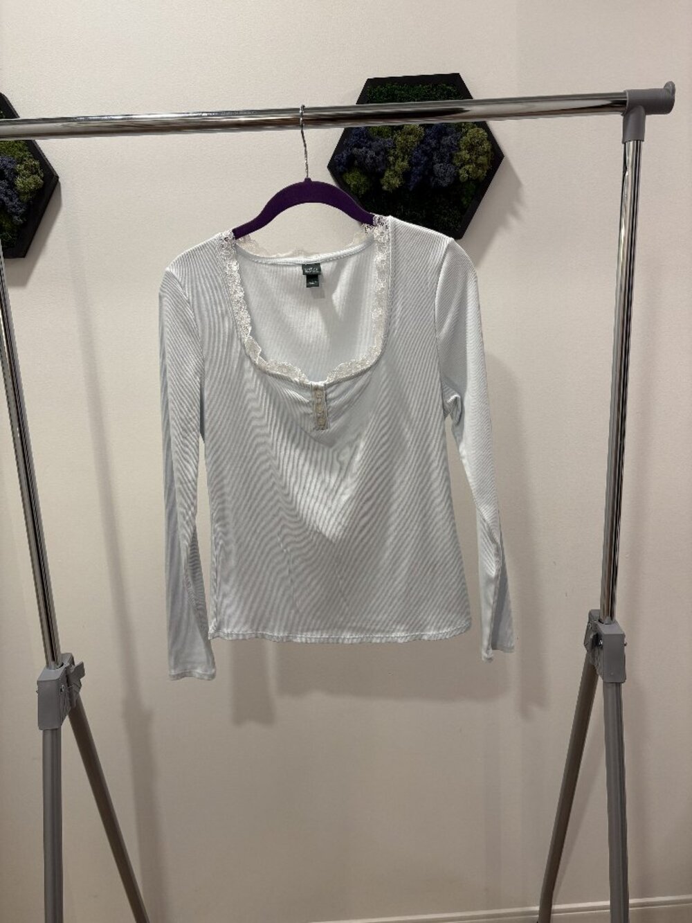 Blue Long Sleeve Top